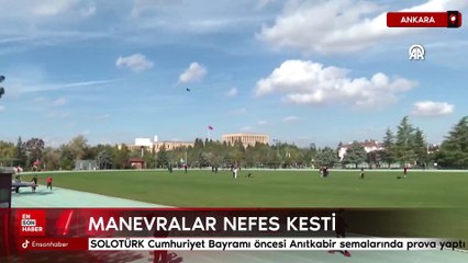 SOLOTÜRK, Cumhuriyet Bayramı öncesi Anıtkabir semalarında prova yaptı