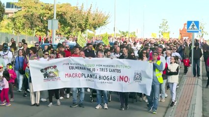 Una manifestación en Colmenar Viejo marcha contra la planta de biogás proyectada