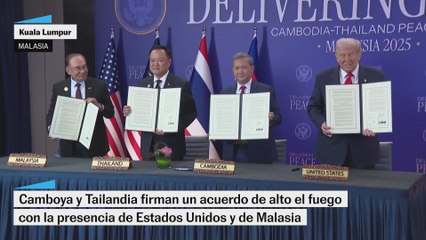 Camboya y Tailandia firman un alto el fuego con la presencia de Trump: "Es más que mi afición"