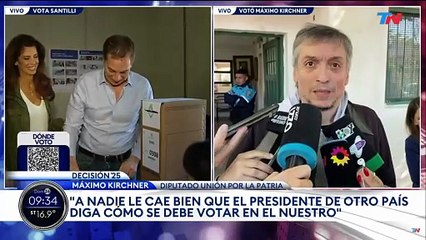 Votó Máximo Kirchner