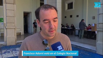 Francisco Adorni votó en el Colegio Nacional