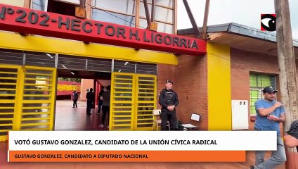 Votó Gustavo Gonzalez, candidato de la Unión Cívica Radical