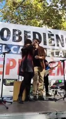 'Els Segadors' a la rebuda de la Columna de Catalunya Nord