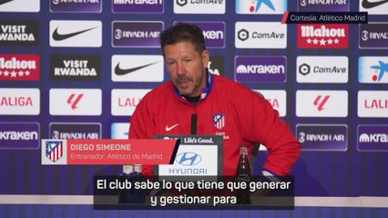 Simeone, sobre Julián Álvarez: "No participo en temas de contato, pero lo veo muy comprometido"