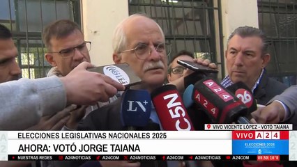 Jorge Taiana votó y se mostró optimista con la participación de la gente