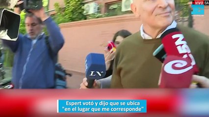 Espert votó y dijo que se ubica "en el lugar que me corresponde"
