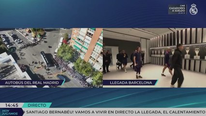 La LLEGADA del FC BARCELONA al BERNABÉU