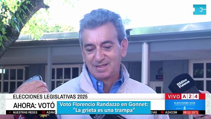 Votó Florencio Randazzo en Gonnet: "La grieta es una trampa"