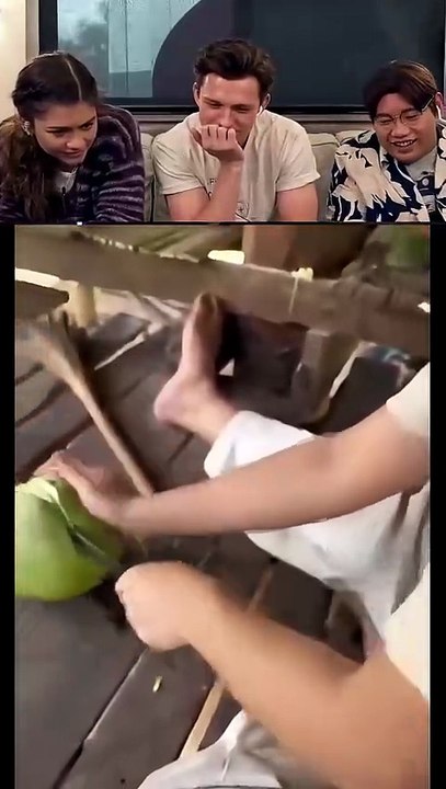 Tom Holland Reacts To Viral Videos part 7 #tomholland #funny #reaction #memes