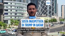 Trump fa una sosta di rifornimento non prevista in Qatar e incontra l'emiro