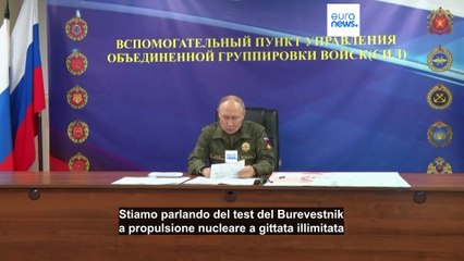 La Russia testa un nuovo missile nucleare, Putin: "Unico al mondo"