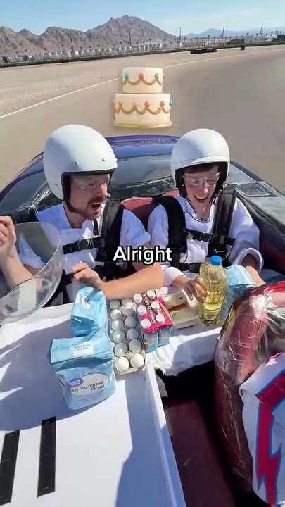 I Baked a Cake In a Race Car👉🏻😋