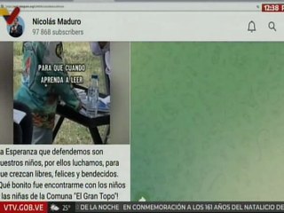 Presidente Maduro: ¡Qué bonito fue encontrarme con los niños y niñas de la Comuna "El Gran Topo"!