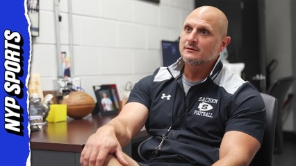 Sachem North High School head coach David Caputo discuss the offensive lineman they've been able to develop and send to D1 colleges