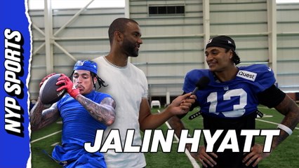 Giants WR Jalin Hyatt breaks down his 21-yard reception against the Jets