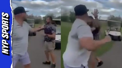 Shocking Moment Golfer tries to FIGHT Former NHL Player Nick Tarnasky