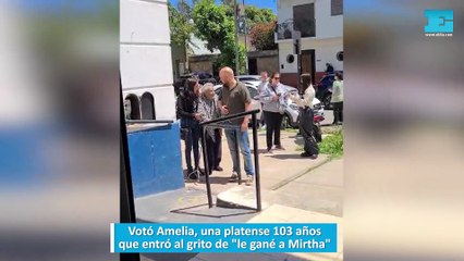 Votó Amelia, una platense 103 años que entró al grito de "le gané a Mirtha"