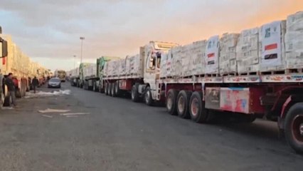 Ingresan camiones de ayuda humanitaria a Gaza; continúa retorno masivo al norte del enclave