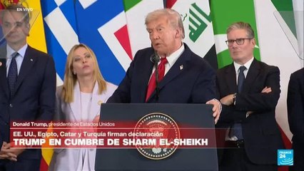 "Finalmente tenemos paz en Medio Oriente": Trump tras firma del “plan de paz”