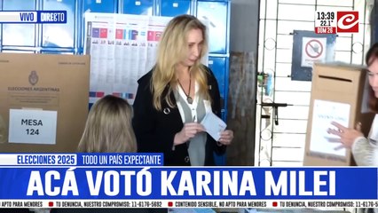 Así votaba Karina Milei: custodiada y alejada de los medios de comunicación