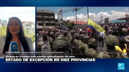 Noboa decreta estado de excepción en diez provincias de Ecuador tras 14 días de protestas