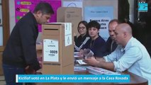 Kicillof votó en La Plata y le envió un mensaje a la Casa Rosada