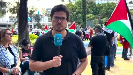 Manifestaciones propalestinas en Guatemala exigen a Arévalo tomar posición