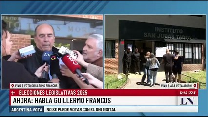 Votó Guillermo Francos