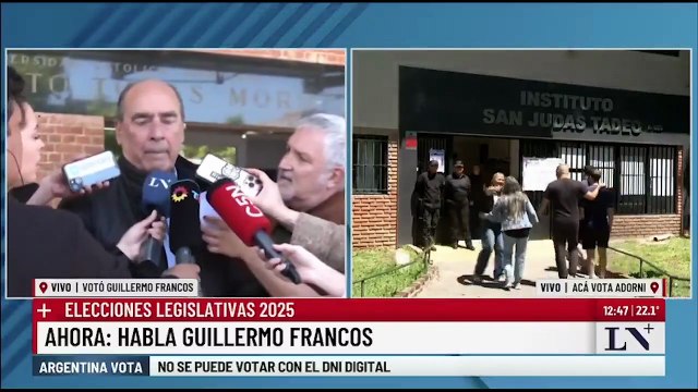Votó Guillermo Francos