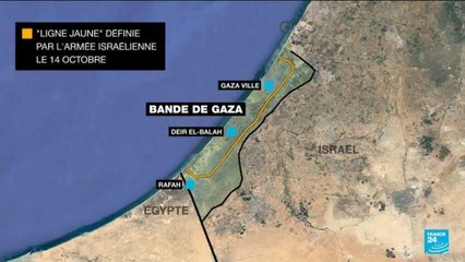 Cessez-le-feu à Gaza, la "ligne jaune" bloque les déplacés