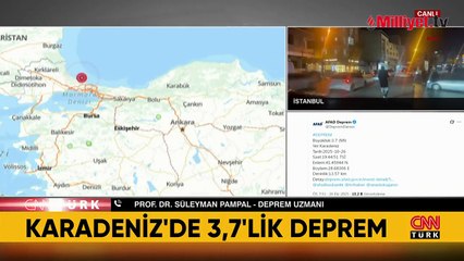 Karadeniz'de 3.7'lik deprem! İstanbul'da da hissedildi