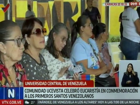 Caracas | Comunidad ucevista celebró eucaristía por los primeros santos venezolanos