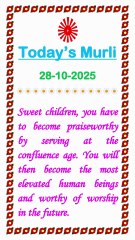 🇲🇰 Today’s Murli 28 October 2025 English| Today Murli in Male Voice |BRAHMA KUMARIS Murli in English