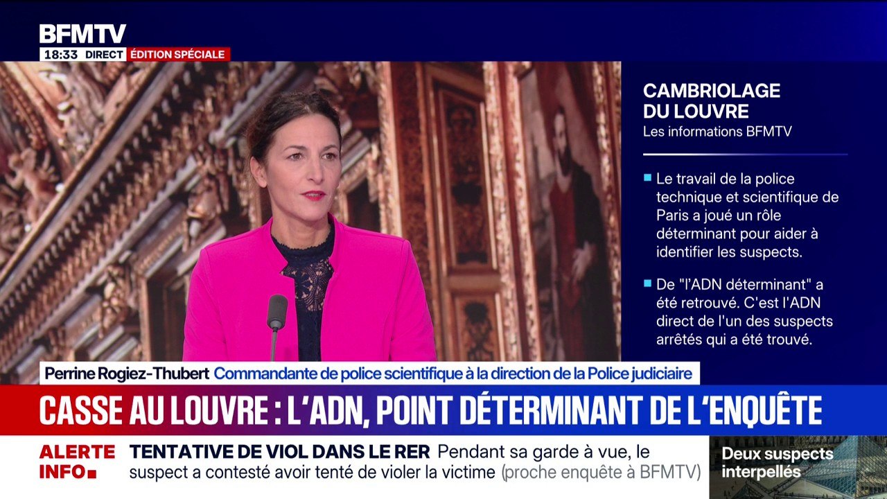 Cambriolage au Louvre: Perrine Rogiez-Thubert, commandante de police scientifique à la direction de la Police judiciaire, explique la signification d'un "ADN déterminant"