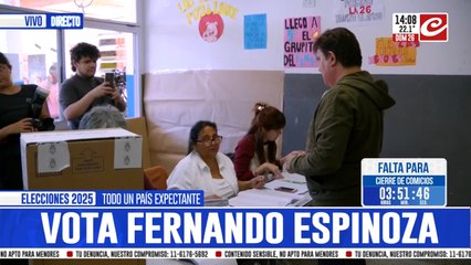 Así vota el intendente Fernando Espinoza