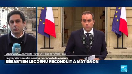 Sébastien Lecornu reconduit premier ministre par Macron, mais sous la menace de la censure