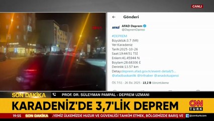 SON DAKİKA HABERİ: Karadeniz'de 3,7 büyüklüğünde deprem! İstanbul'da da hissedildi
