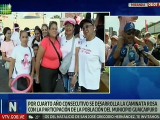 Miranda | Realizan caminata por el Mes Rosa en el municipio Guaicaipuro