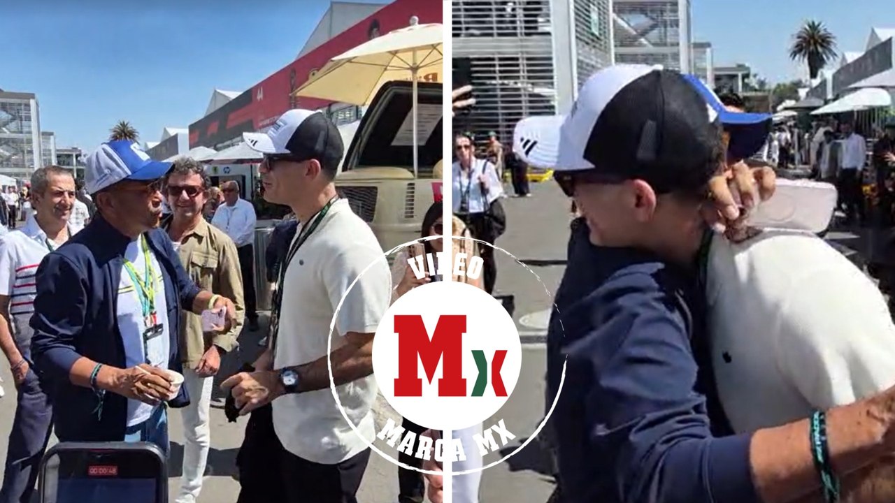 Jorge Campos y Rafa Marquez protagonizan épico momento en el GP de México; así el encuentro de las leyendas de la Selección mexicana