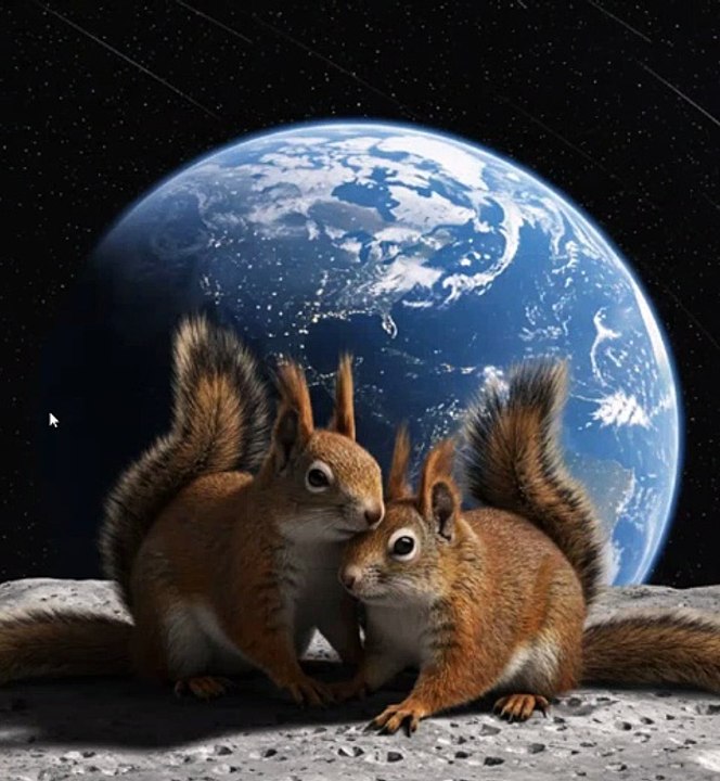 Des animaux d'ici vivent sur la LUNE !! ( C'est généré par IA )