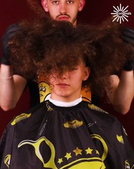 The curly long hair is gone😱