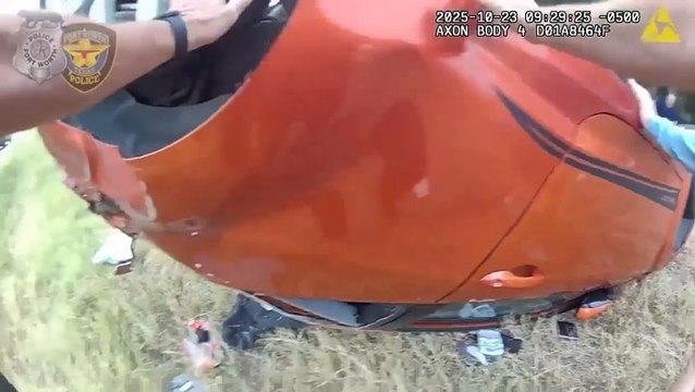 Miraculous rescue of baby trapped in overturned car