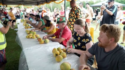 Top End town holds mango festival featuring produce, themed music, and an eating competition