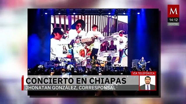 Saúl Hernández dedica canción a madres buscadoras en concierto en Chiapas