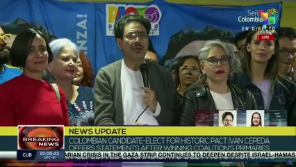 Breaking News | Ivan Cepeda offers statements after winning coalition´s primaries