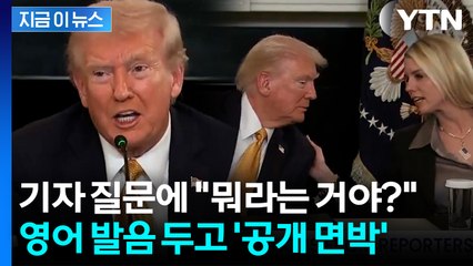 "더 크게 말해달라, 한마디도 못 알아듣겠네"...트럼프, 프랑스 기자에 면박 [지금이뉴스] / YTN
