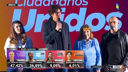 Martín Lousteau: "gracias a mas de los 90 mil porteños que nos votaron"