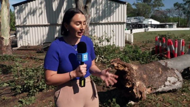 Thousands of properties lose power as high winds and hailstones hit Brisbane
