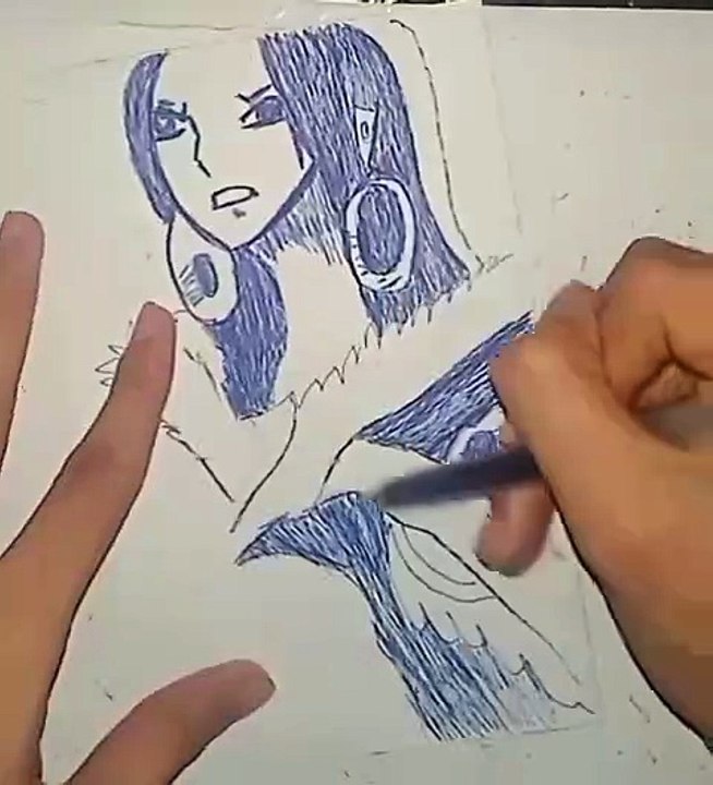 Boa Hancock + Doodle Art Drawing