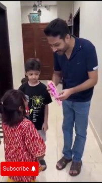 Zainab ke Papa So Cute 😂 | Dua & Zainab Little Masti 💕 | Funny Family Shorts